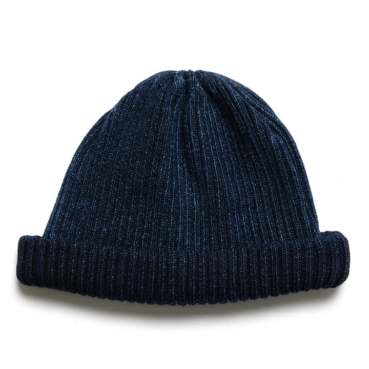 ROTOTO - INDIGO COTTON ROLL UP BEANIE - R5050-211