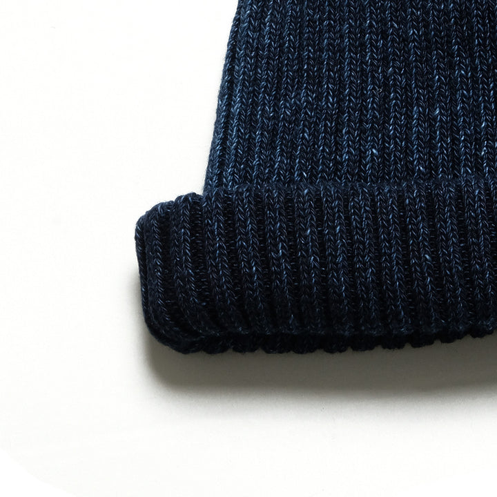 ROTOTO - INDIGO COTTON ROLL UP BEANIE - R5050-211