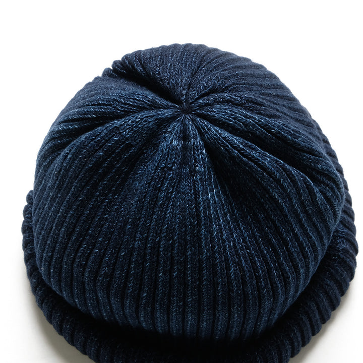 ROTOTO - INDIGO COTTON ROLL UP BEANIE - R5050-211