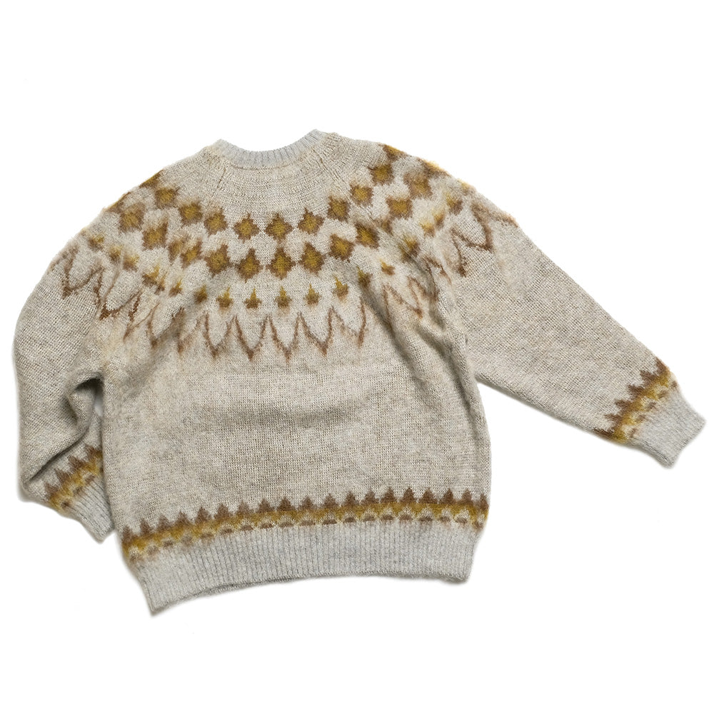 South2 West8 - Mohair Crew Neck Sweater - Nordic Skull - RW663