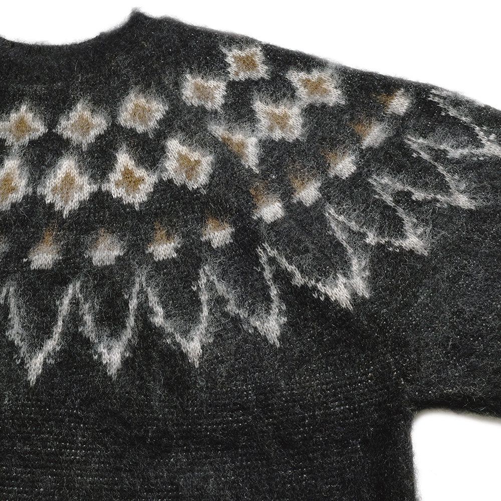 South2 West8 - Mohair Crew Neck Sweater - Nordic Skull - RW663