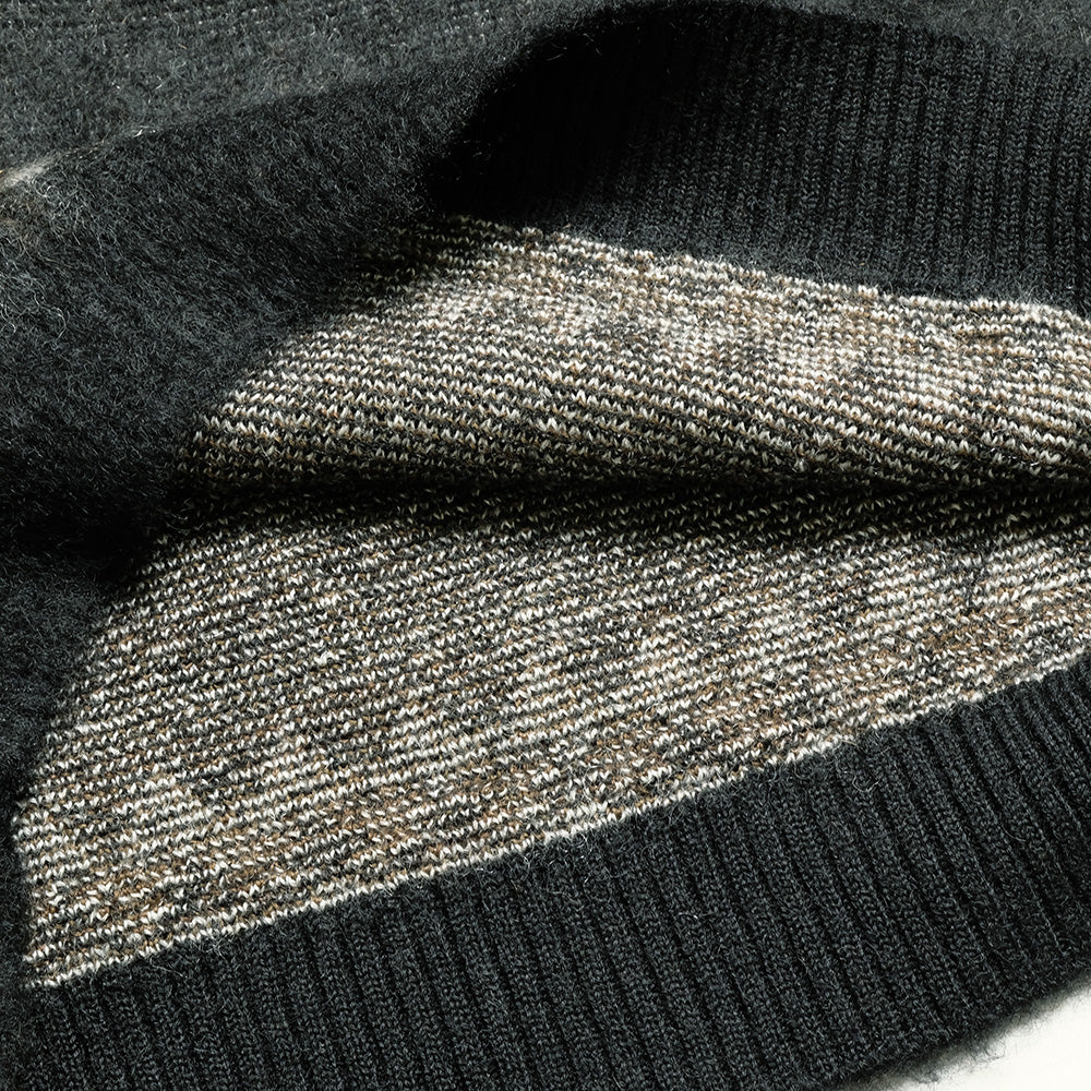 South2 West8 - Mohair Crew Neck Sweater - Nordic Skull - RW663