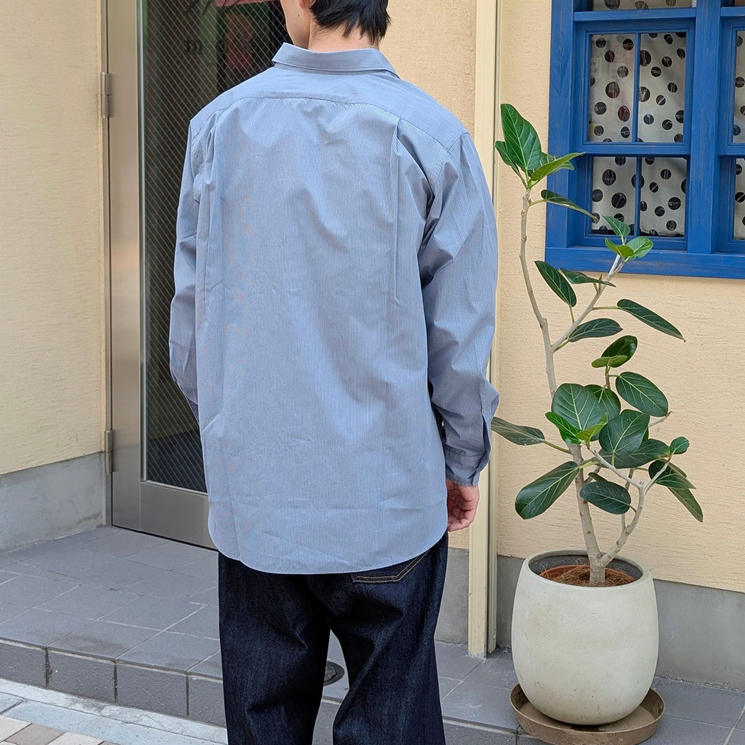 nanamica - Regular Collar Striped Wind Shirt - S26FG062