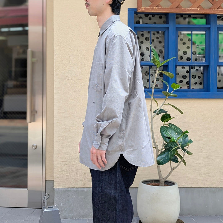 nanamica - Regular Collar Striped Wind Shirt - S26FG062