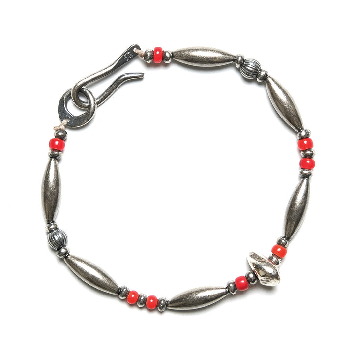 【SUN HOUSE -  Exclusive】SunKu - Pipe Beads Bracelet - Red - SKSH24-02