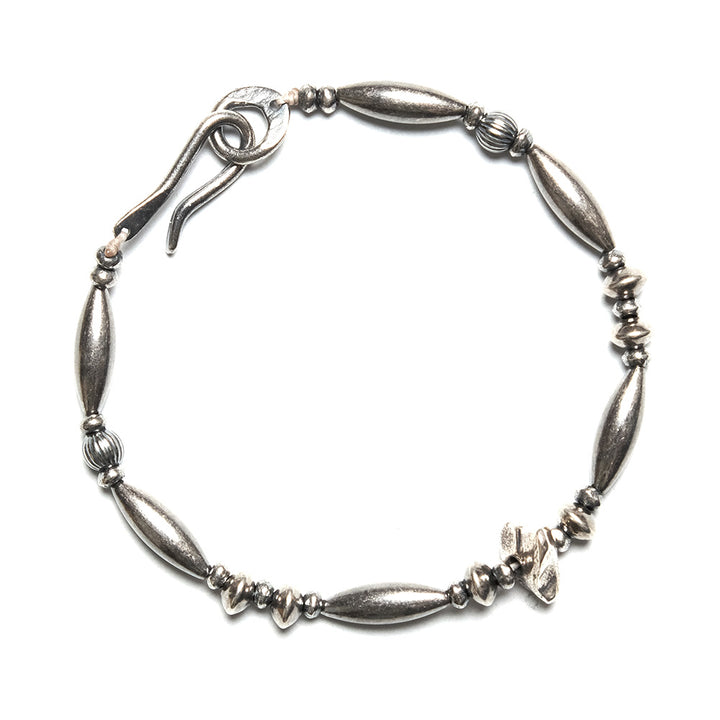 【SUN HOUSE 別注】SunKu - Pipe Beads Bracelet - Silver - SKSH24-03