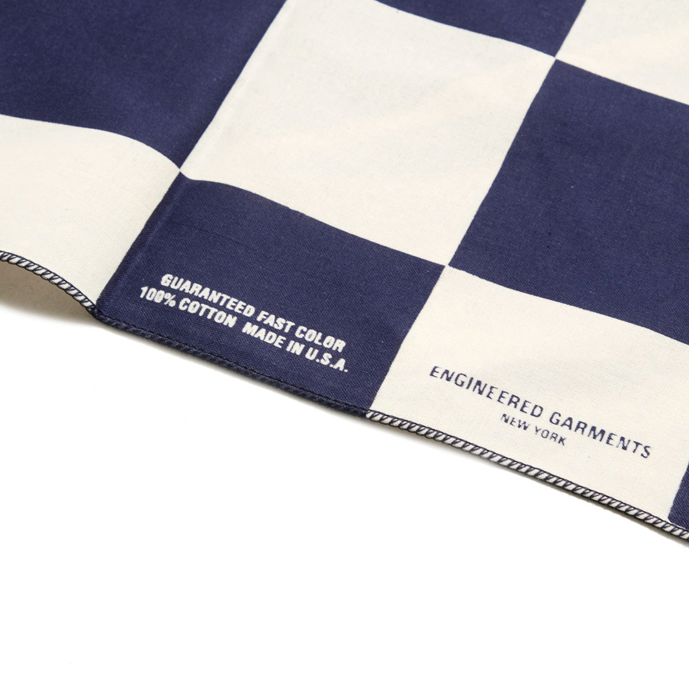 Engineered Garments - Printed Bandana - Navy Checker - SW495