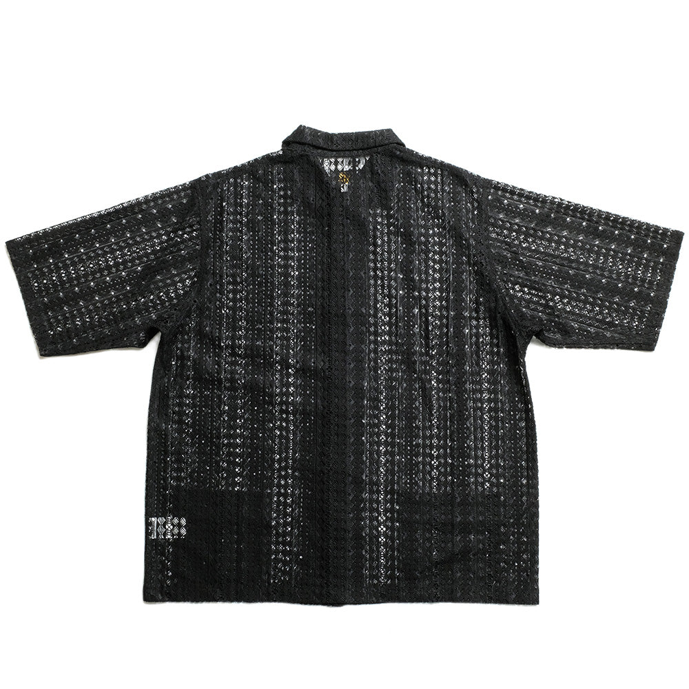 Needles - S/S Widespread Collar Shirt - Raschel Lace - SX284