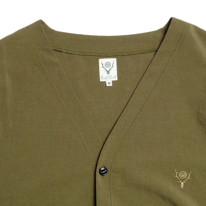 SOUTH2 WEST8 - V-Neck Cardigan - Poly Oxford - SX662