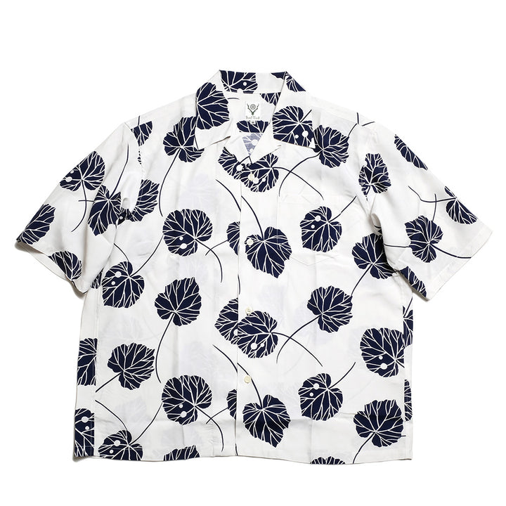 SOUTH2 WEST8 - S/S Open Collar Shirt - Leaf - SX678