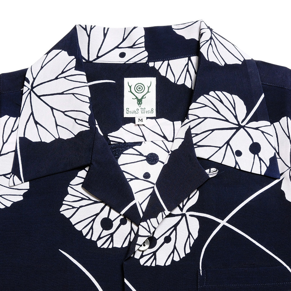 SOUTH2 WEST8 - S/S Open Collar Shirt - Leaf - SX678