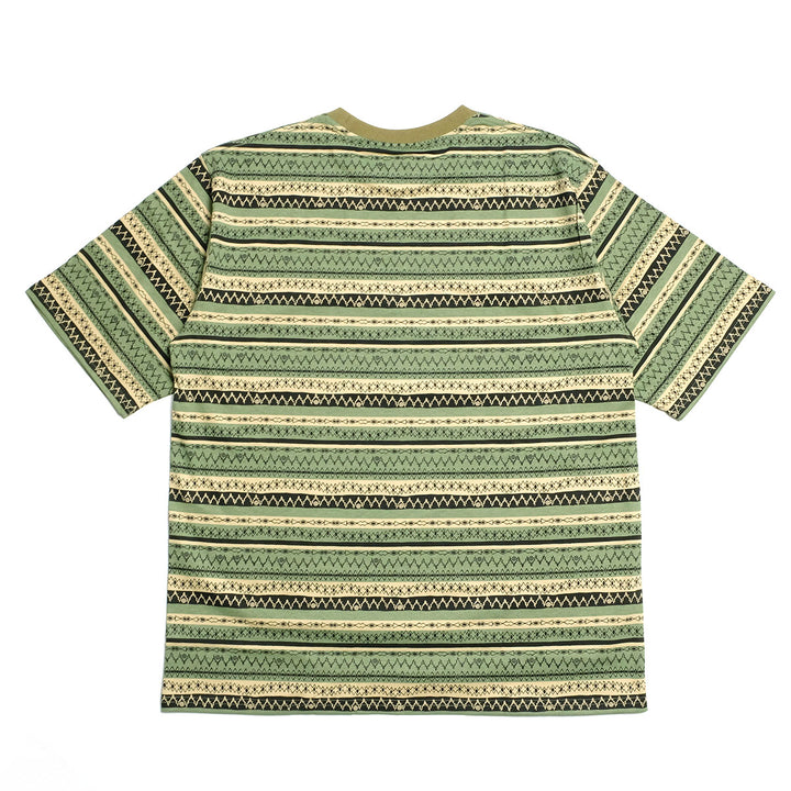 South2 West8 - S/S Crew Neck T-shirt - Stripe Jersey / Stripe Printed - SX738