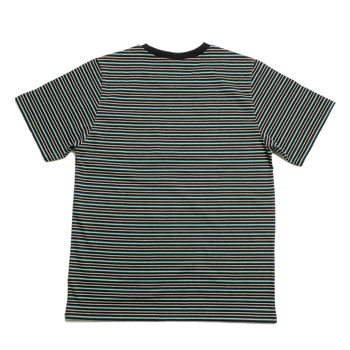 South2 West8 - S/S Round Pocket Tee - Cotton Multi Narrow Stripe Jersey - SX741