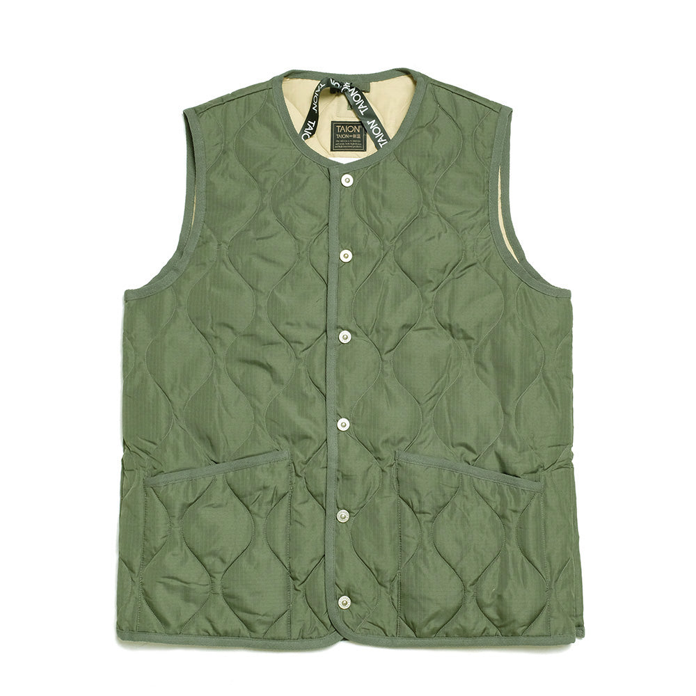 TAION - Military Crew Neck Button Down Vest - TO-004B2ML-1