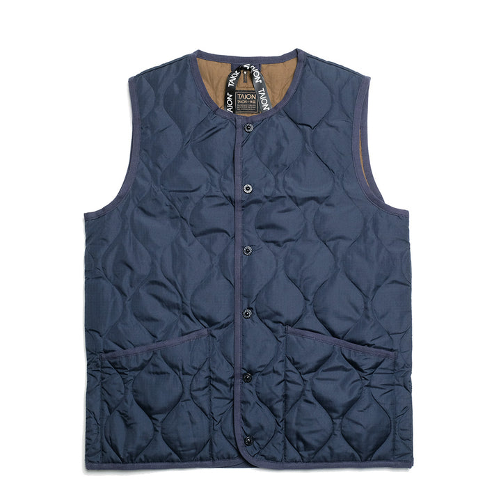 TAION - Military Crew Neck Button Down Vest - TO-004B2ML-1