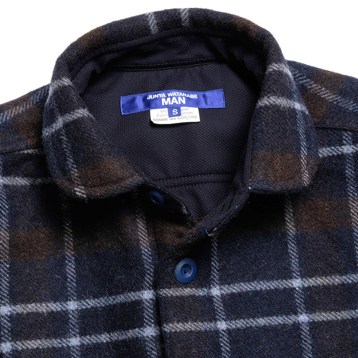 JUNYA WATANABE MAN - Wool Ester Tweed Check Shirt - WN-B025-051