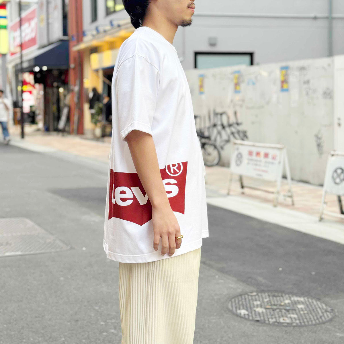eYe JUNYA WATANABE MAN - 綿度詰天竺 製品プリントTシャツ - Levi's W