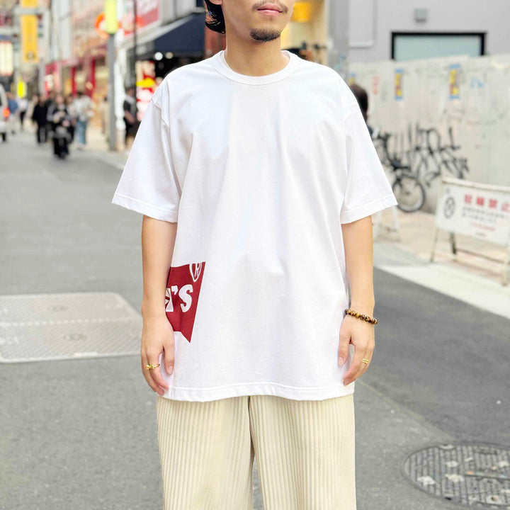 eYe JUNYA WATANABE MAN - 綿度詰天竺 製品プリントTシャツ - Levi’s Wネーム - WQ-T910-100