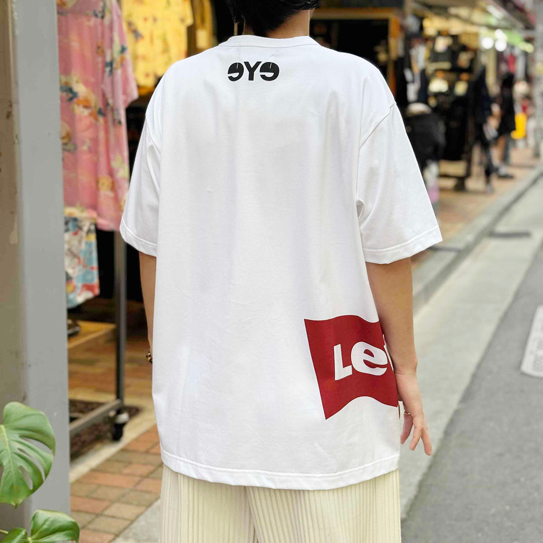 eYe JUNYA WATANABE MAN - 綿度詰天竺 製品プリントTシャツ - Levi’s Wネーム - WQ-T910-100