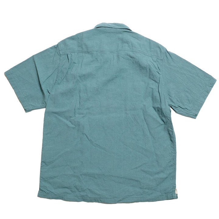 BURGUS PLUS - Open Collar Cotton Linen Shirt - BP24502