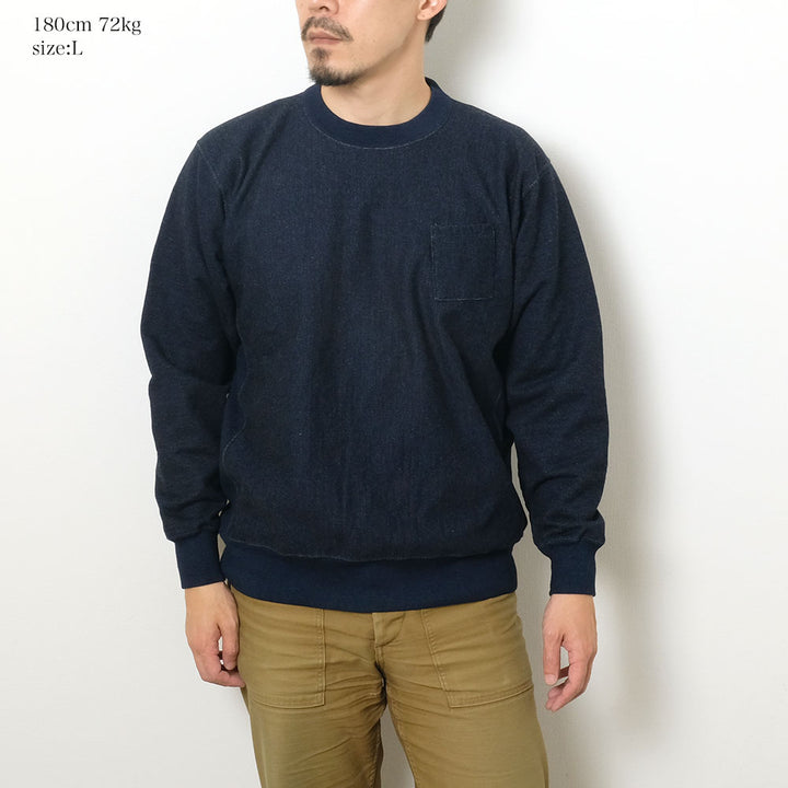 Burgus Plus - Indigo Crew Neck Sweat Shirt - BP24602