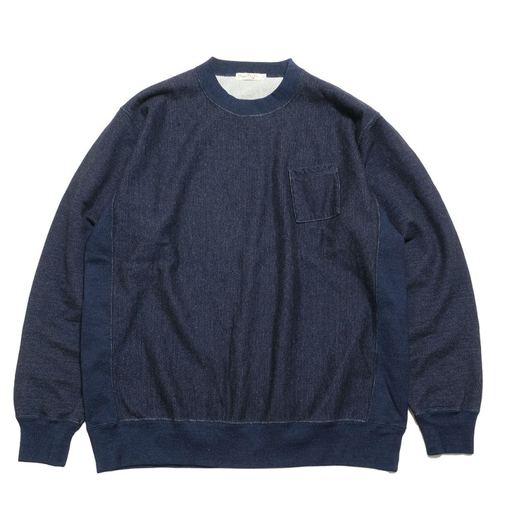 Burgus Plus - Indigo Crew Neck Sweat Shirt - BP24602