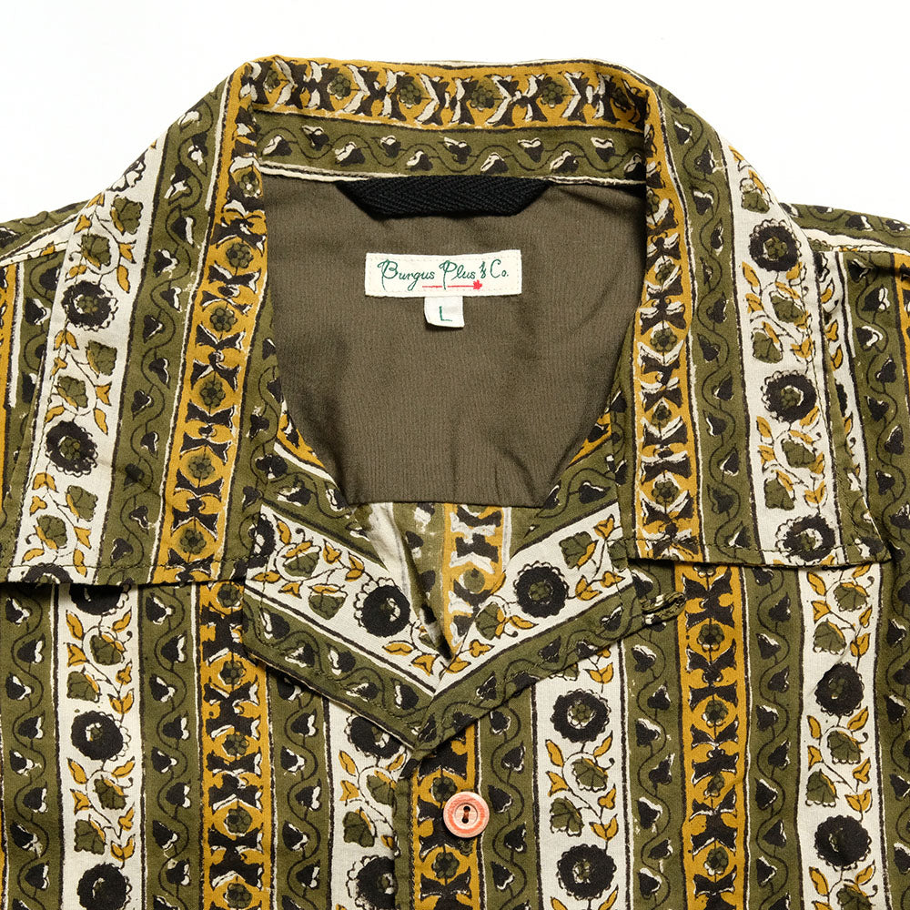 BURGUS PLUS - Open Collar Batik Shirt - BP25503-OV