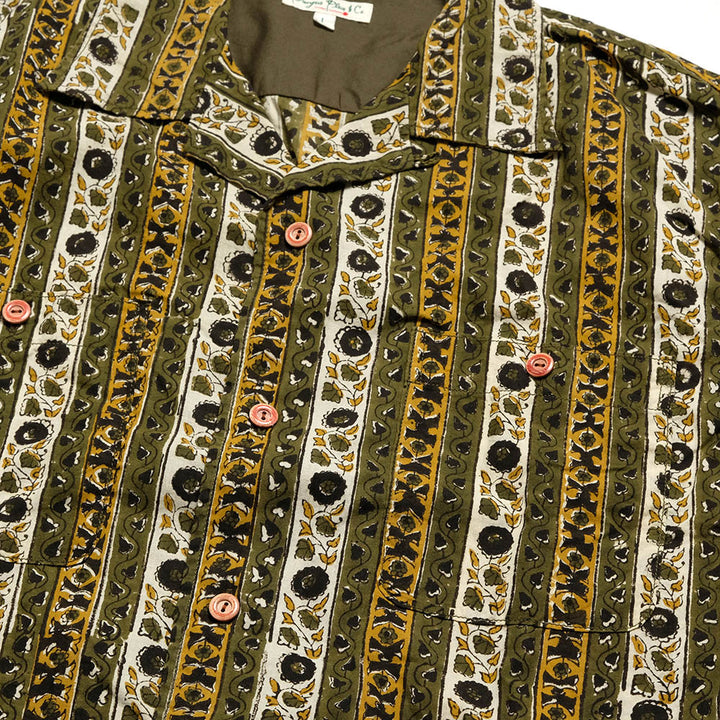 BURGUS PLUS - Open Collar Batik Shirt - BP25503-OV