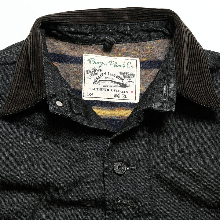 BURGUS PLUS - Blanket Lining 11oz Black Denim Coverall - BP25903