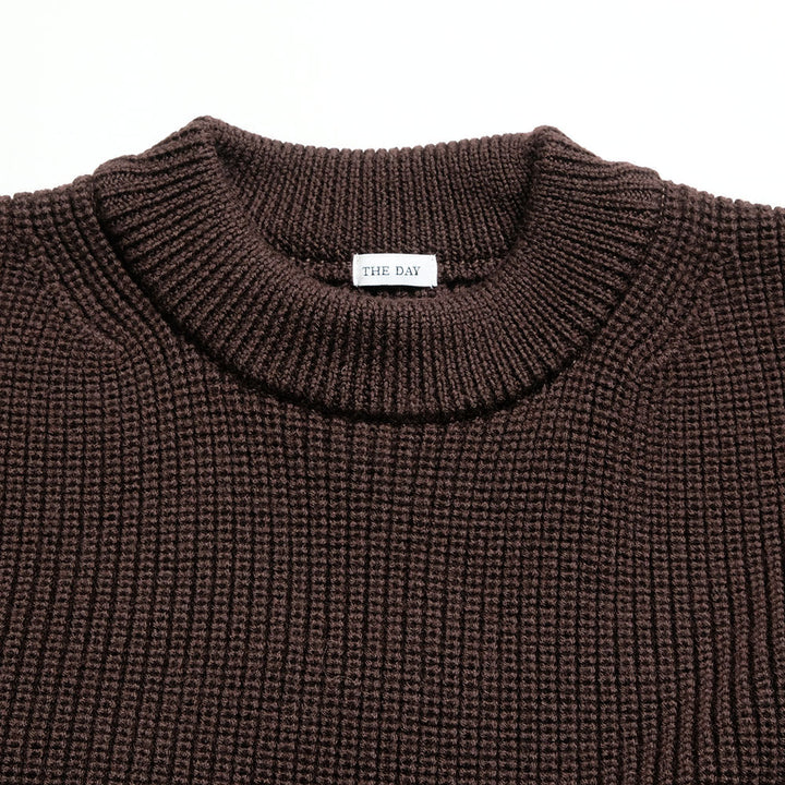 THE DAY - MERINO WOOL CREWNECK KNIT - D25WS-03001