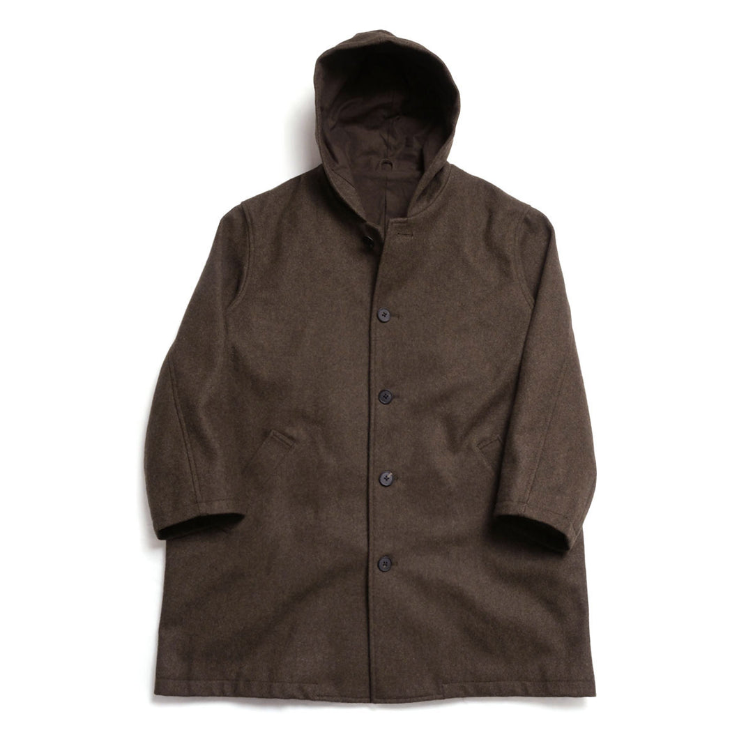 THE DAY - MELTON HOODED COAT - D26AW-05001