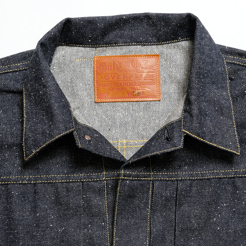 GOLD - RECYCLED WASTE SUVIN COTTON YARN 11.5oz. DENIM BLOUSE WWⅡ MODEL - GL15860N