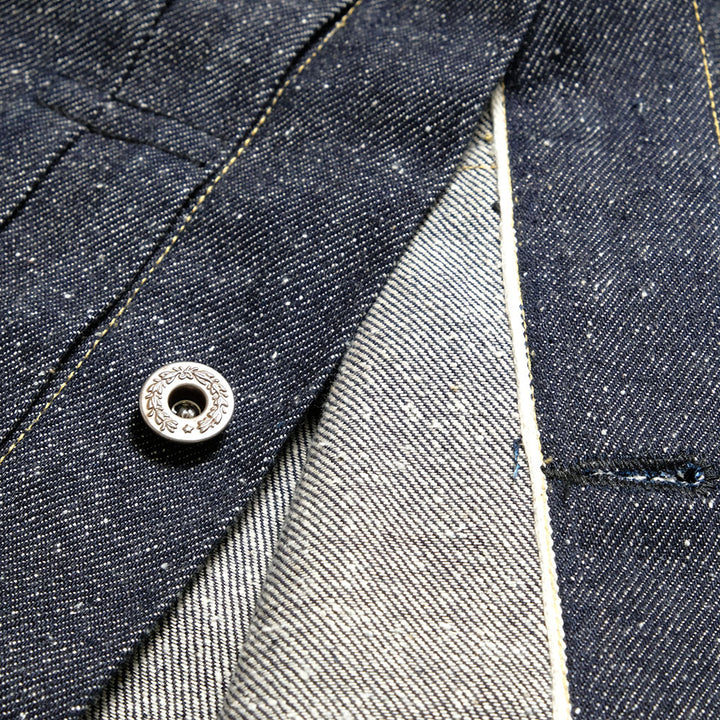 GOLD - RECYCLED WASTE SUVIN COTTON YARN 11.5oz. DENIM BLOUSE WWⅡ MODEL - GL15860N