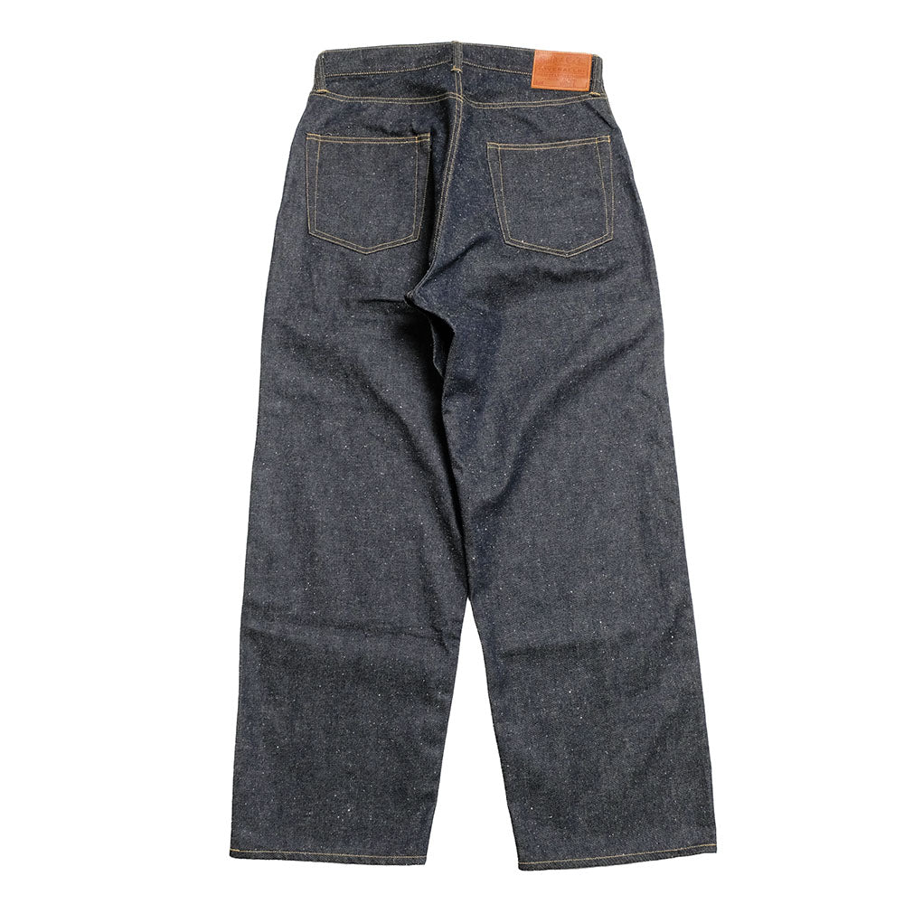 GOLD - RECYCLED WASTE SUVIN COTTON YARN 11.5oz. DENIM 5POCKET WIDE PANTS WWⅡ MODEL - GL42620N