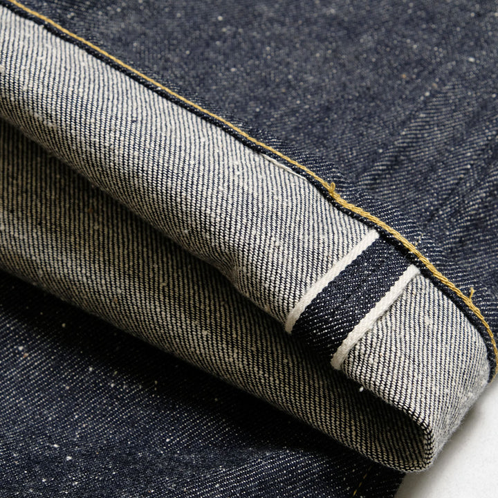 GOLD - RECYCLED WASTE SUVIN COTTON YARN 11.5oz. DENIM 5POCKET WIDE PANTS WWⅡ MODEL - GL42620N