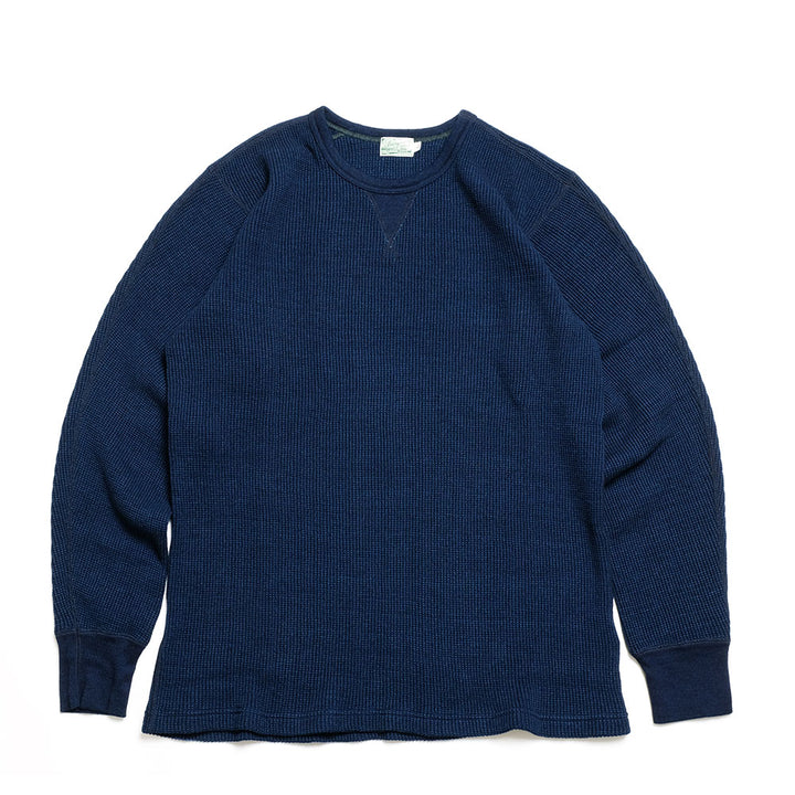 Burgus Plus - L/S Indigo Waffle Tee - HBP-015IDM