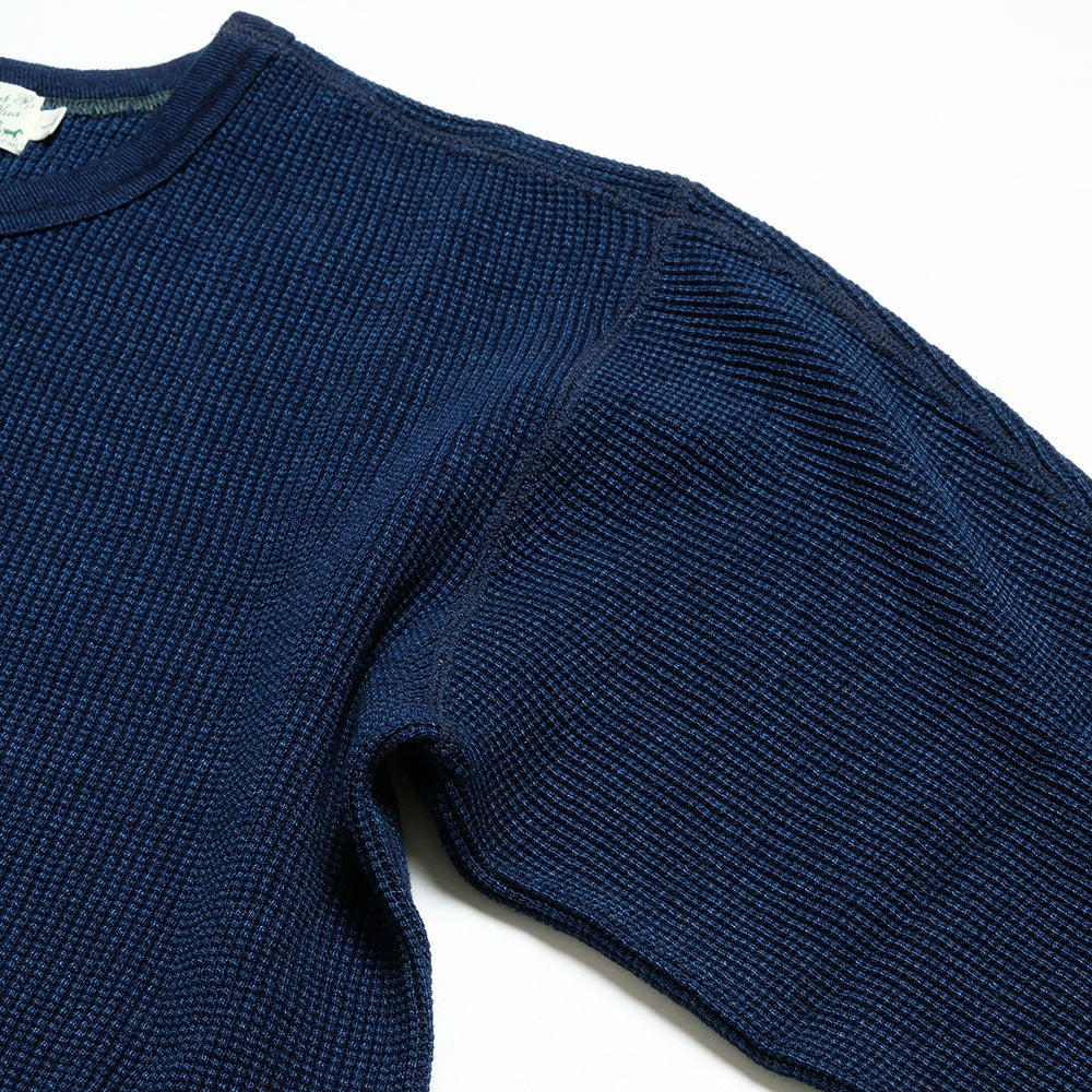 Burgus Plus - L/S Indigo Waffle Tee - HBP-015IDM