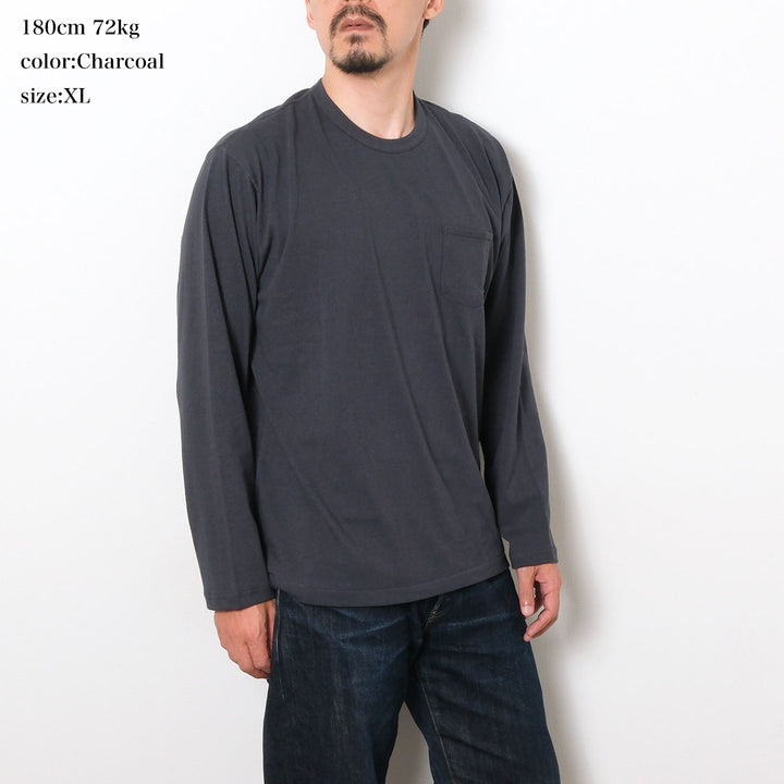BURGUS PLUS - L/S Pocket T-Shirt - HBP-021B