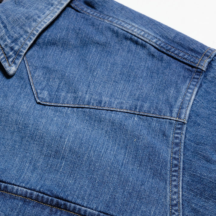BURGUS PLUS - 8oz Denim Western Shirt - Mid Used - HBP-301WS-MU