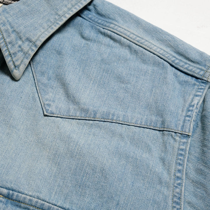 BURGUS PLUS - 8oz Denim Western Shirt - Super Light Used - HBP-301WS-SLU
