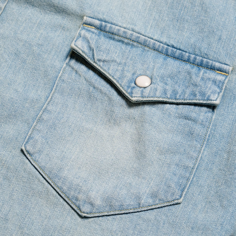 BURGUS PLUS - 8oz Denim Western Shirt - Super Light Used - HBP-301WS-SLU