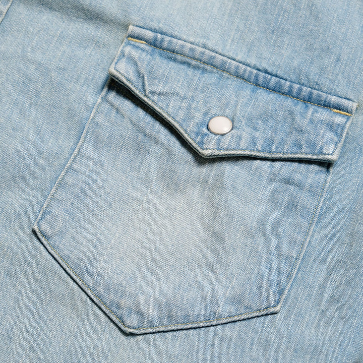 BURGUS PLUS - 8oz Denim Western Shirt - Super Light Used - HBP-301WS-SLU