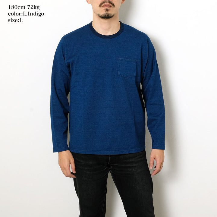 BURGUS PLUS - Indigo Long Sleeve T-Shirt - HBP-032