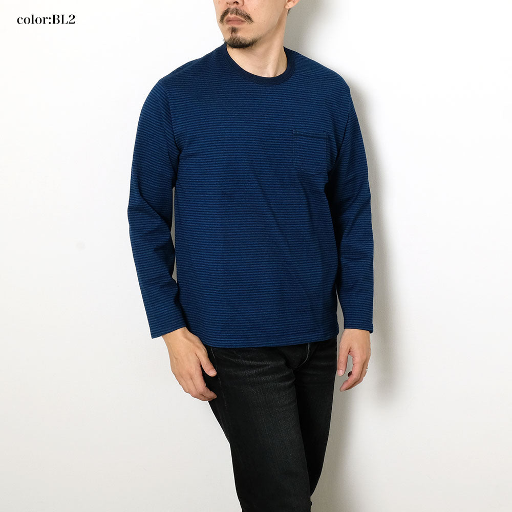 BURGUS PLUS - Indigo Long Sleeve T-Shirt - HBP-032