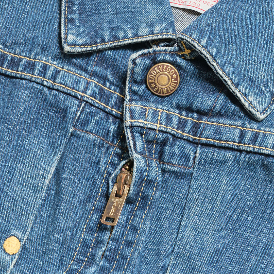 KOOKYZOO - DINNER JEAN JACKET - USED WASH - KZF6-06-2