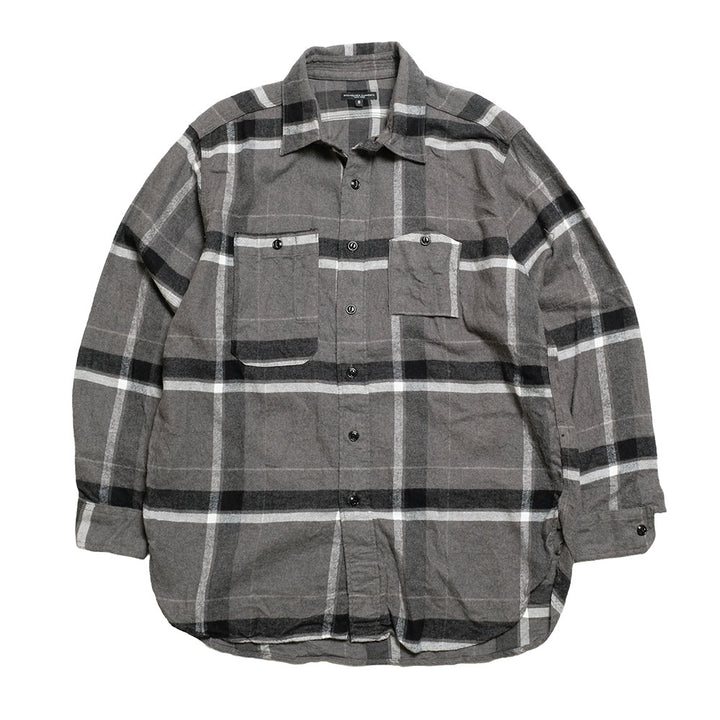 Engineered Garments - Work Shirt - Cotton Brushed Big Plaid - RV019