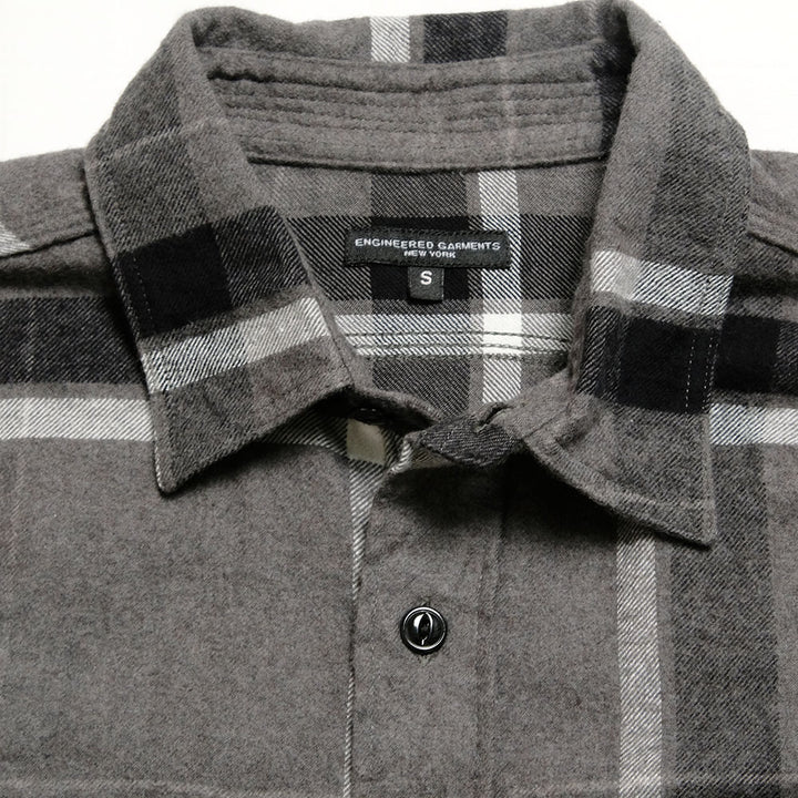Engineered Garments - Work Shirt - Cotton Brushed Big Plaid - RV019