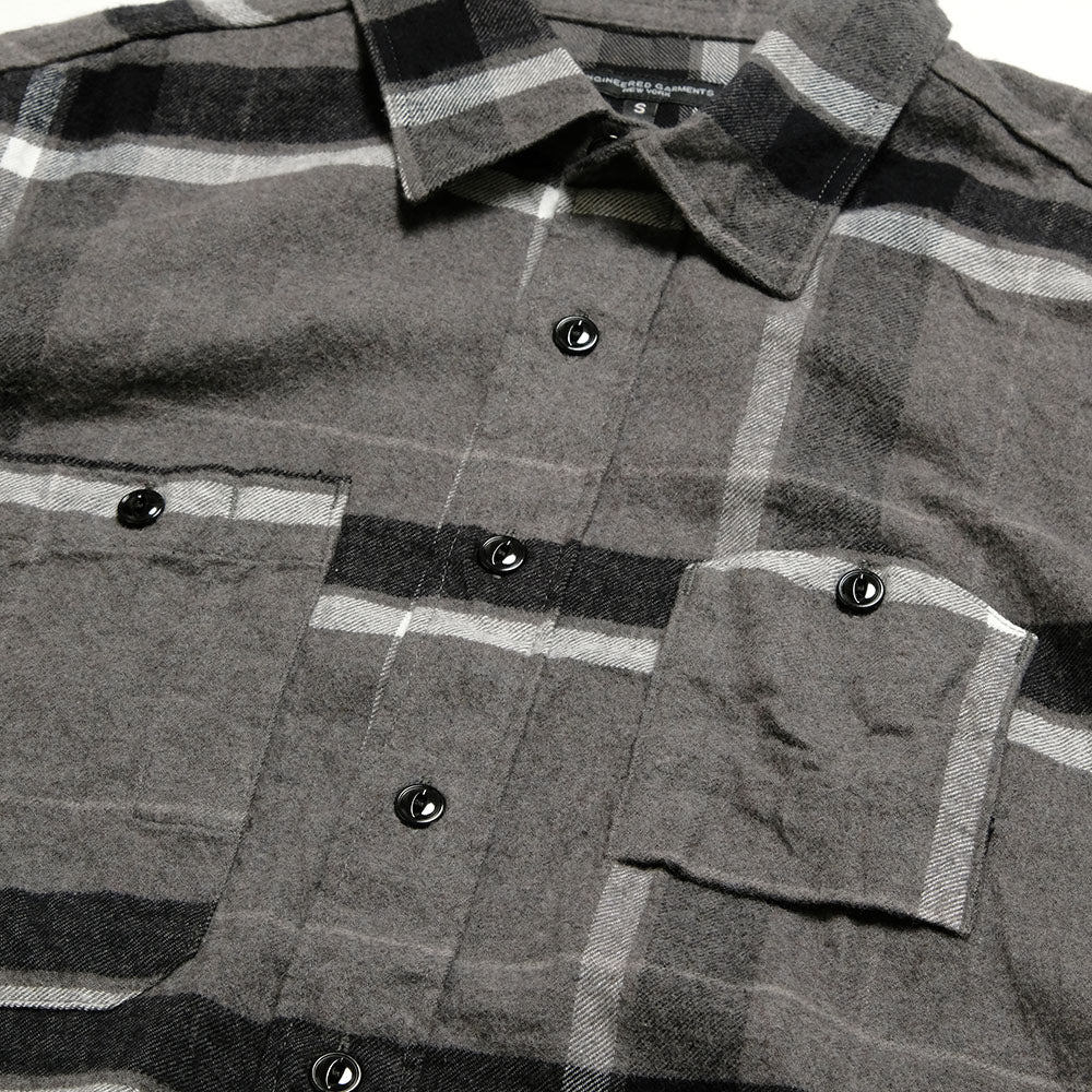 Engineered Garments - Work Shirt - Cotton Brushed Big Plaid - RV019