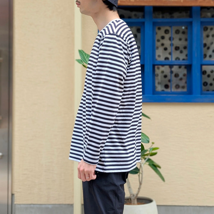 nanamica - COOLMAX Stripe Jersey L/S Tee - S25SH119