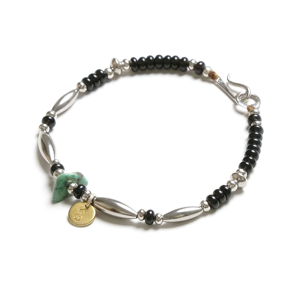 SUN HOUSE - Exclusive】SunKu - Pipe Beads Bracelet - Onyx - SKSH26